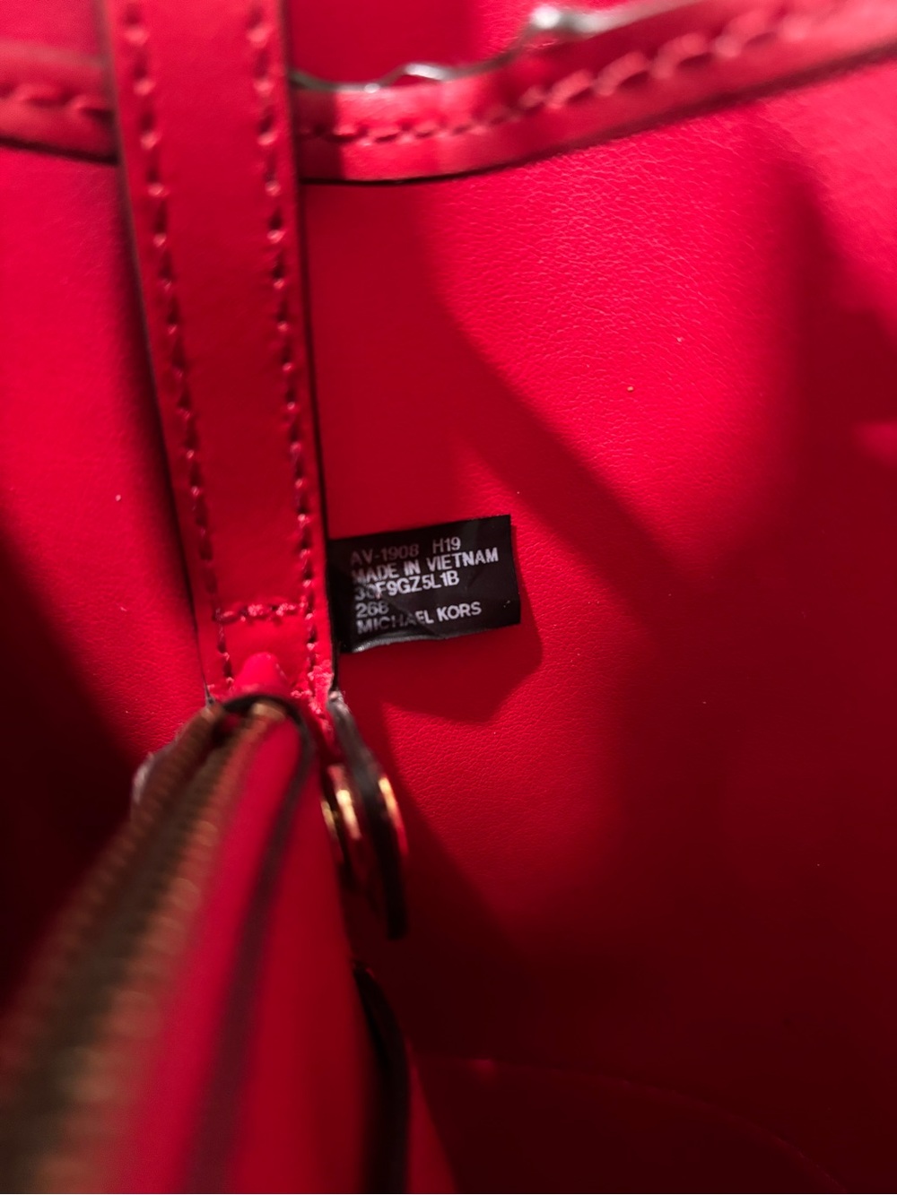 Michael Kors Mercer Gallery Small Convertible Bucket Shoulder Bag red - Picture 10 of 10
